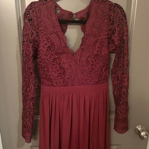Lulus burgundy dress